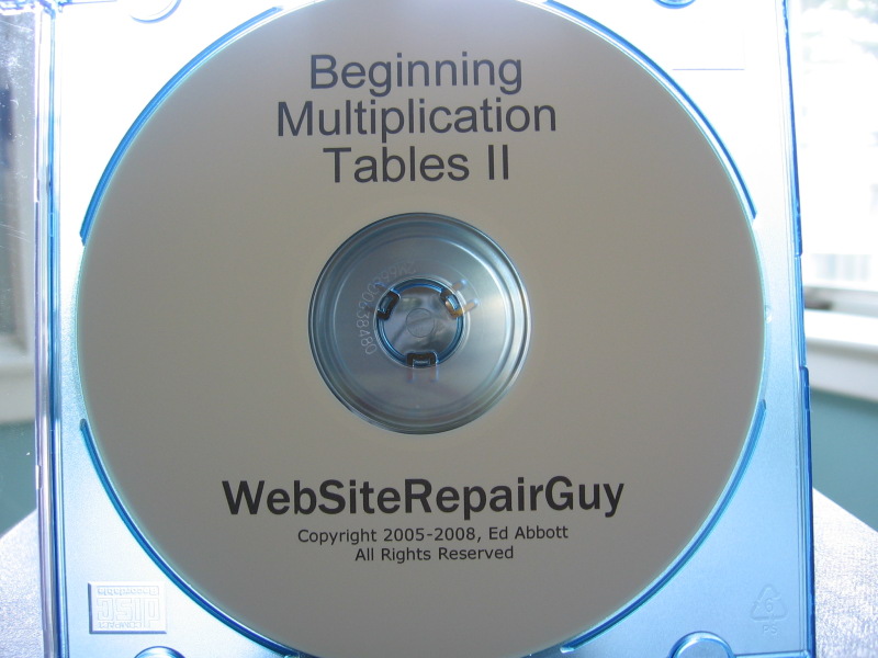 Beginning Multiplication Tables 2 audio learning CD
