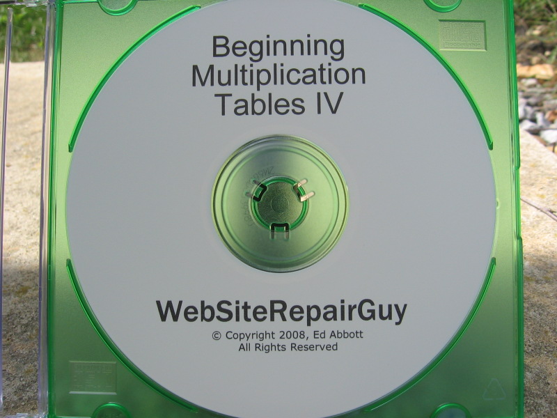 Beginning Multiplication Tables 4 audio learning CD